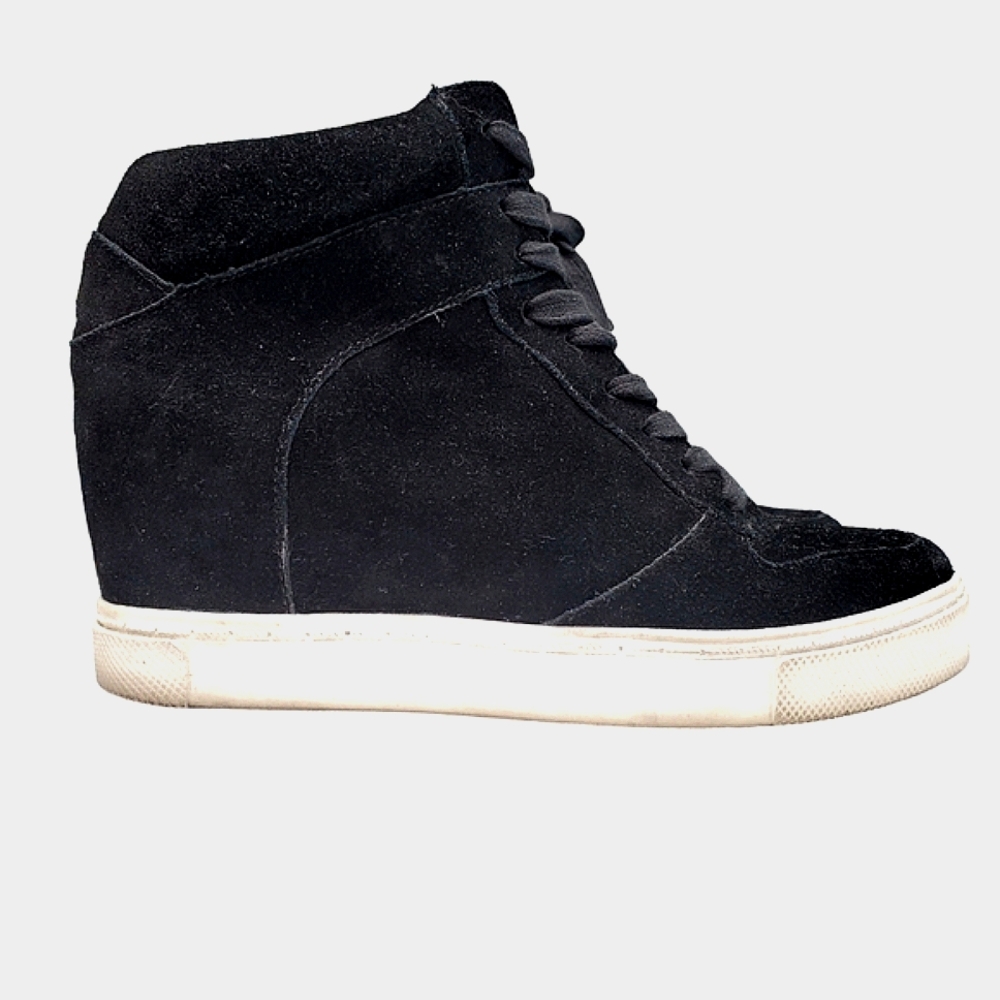 39) STEVE MADDEN Hi-Top Wedge Lace-Up Sneaker Sz. 9
